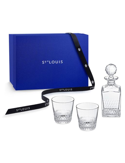 SQUARE DECANTER + 2 OLD FASHION #1 SET