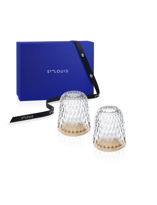 2 SMALL CLEAR WOOD PHOTOPHORES SET