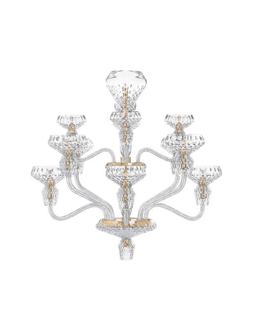 12-LIGHT GOLDEN FINISH CHANDELIER