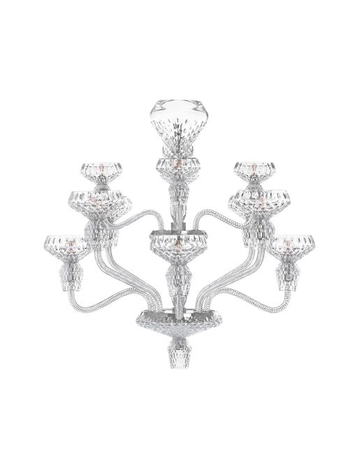 12-LIGHT CHROME-PLATED FINISH CHANDELIER