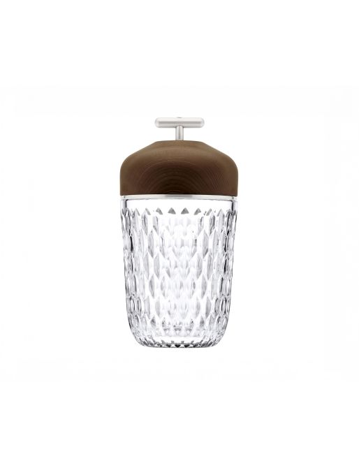 DARK WOOD PORTABLE LAMP