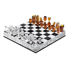 Saint Louis Blue And Clear Crystal Levitating Prestige Chess Set