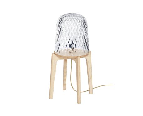 LAMPE A POSER SUR PIEDS BOIS CLAIR - Thumbnail 4