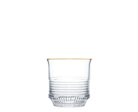CADENCE CYLINDRICAL TUMBLER MEDIUM SIZE GOLD RIM - Thumbnail 4