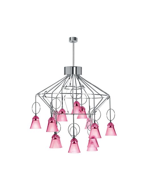 15-FLAMMIGER KRONLEUCHTER, AMETHYST