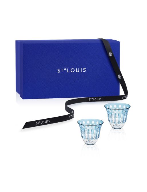 SET DI 2 BICCHIERI SVASATI BLU CHIARO