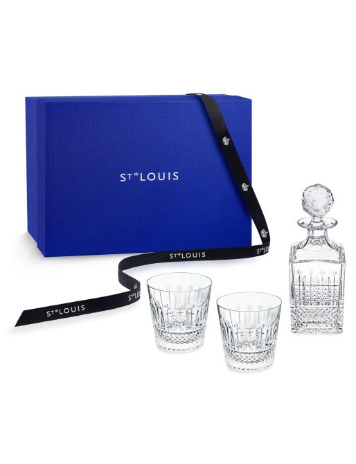 SET BOTTIGLIA QUADRATA + 2 BICCHIERI OLD FASHION GRANDE #1