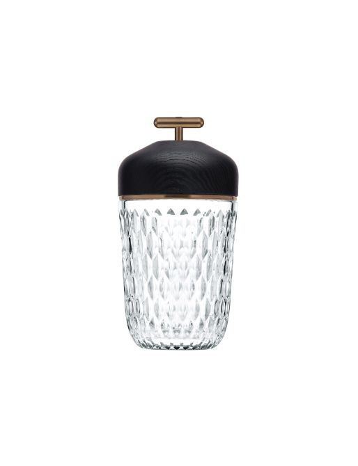 LAMPADA PORTATILE IN LEGNO NERO