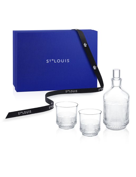 SET CARAFFA ROTONDA + 2 BICCHIERI CILINDRICI MEDI