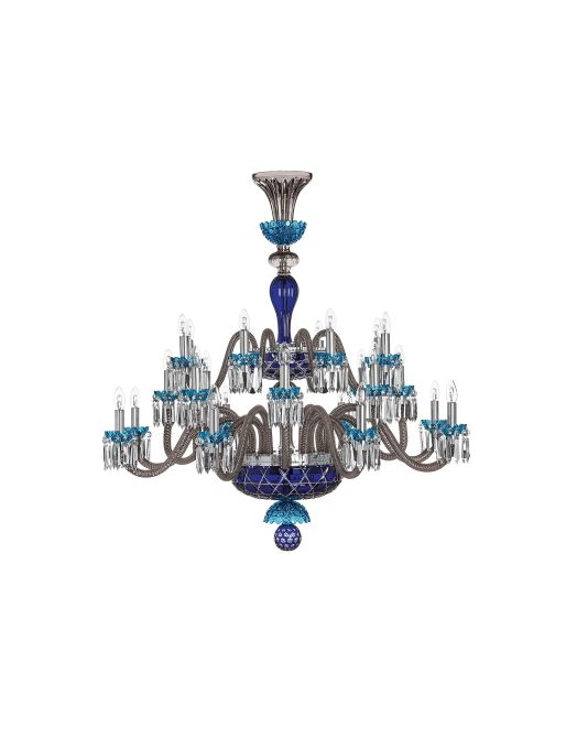 ARLEQUIN 24L SKY-BLUE DARK-BLUE F-GREY CHANDELIER