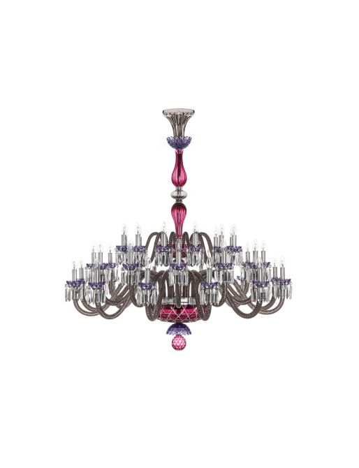 ARLEQUIN 36L AMETHYST PURPLE F-GREY CHANDELIER