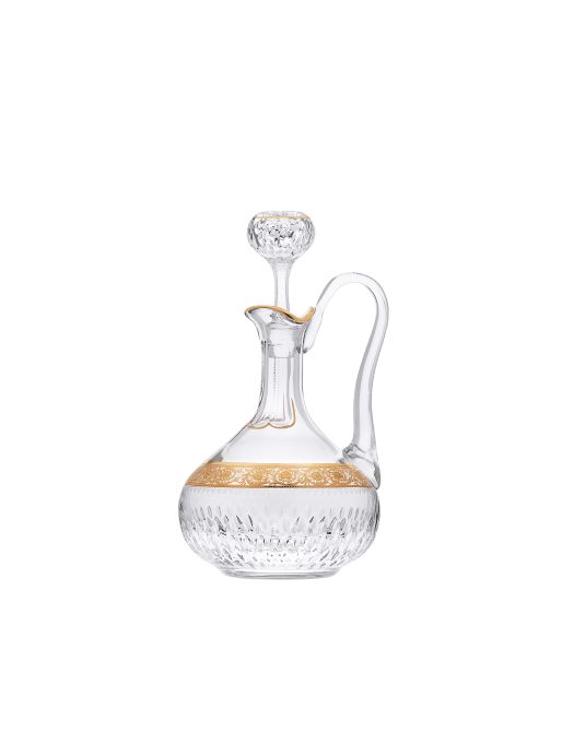 DECANTER PER VINO CON MANICO ORO