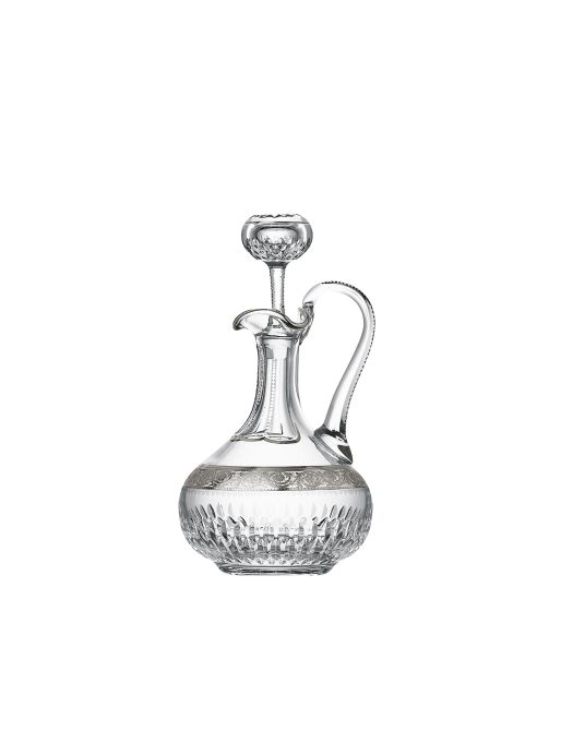 DECANTER PER VINO CON MANICO PLATINO