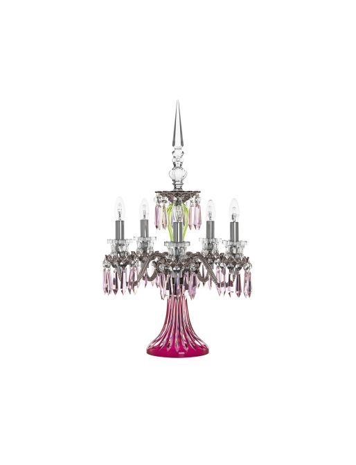 5-LICHT AMETHYSTFARBENER CHARTREUSE-GRÜNER FLANELL-GRAUER KANDELABER