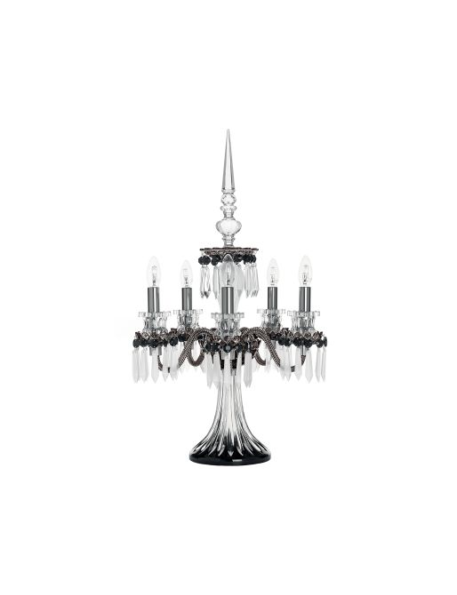 CANDELABRO A 5 LUCI BLU CHIARO BLU SCURO FLANELLA
