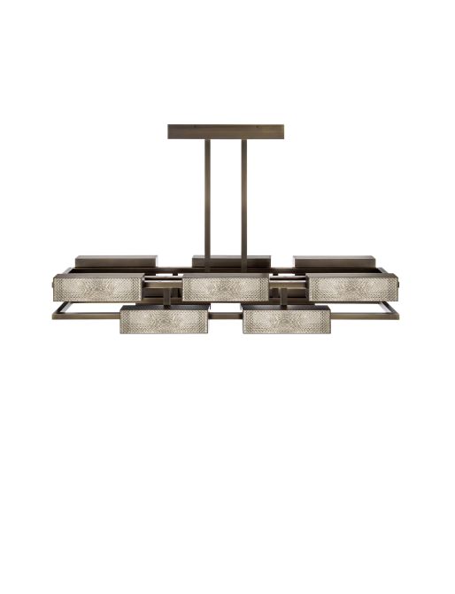 VIBRATION 10L 1400X850 BRONZE FINISH CHANDELIER