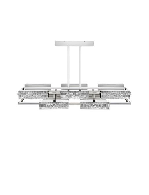 VIBRATION 10L 1400X850 CHROME-PLATED FINISH CHANDELIER