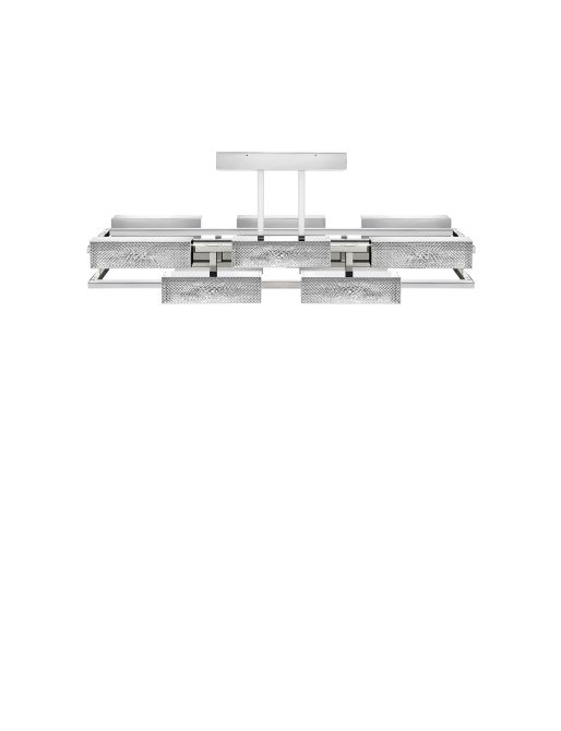 LUSTRE 10 LUMIÈRES FINITION CHROMÉE