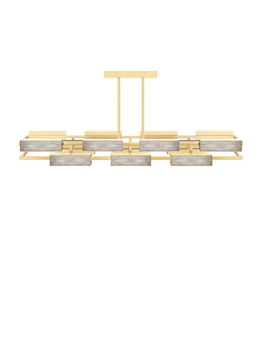 VIBRATION 14L 2000X850 PALE GOLD FINISH CHANDELIER