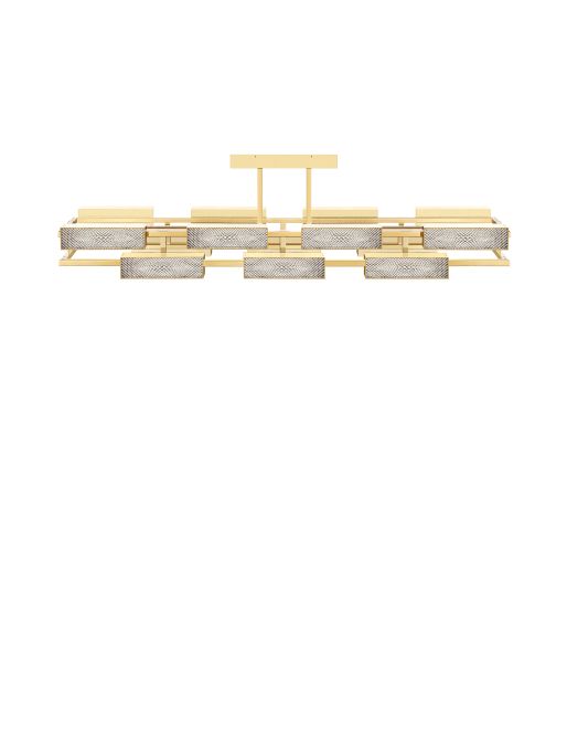 VIBRATION 14L 2000X550 PALE GOLD FINISH CHANDELIER