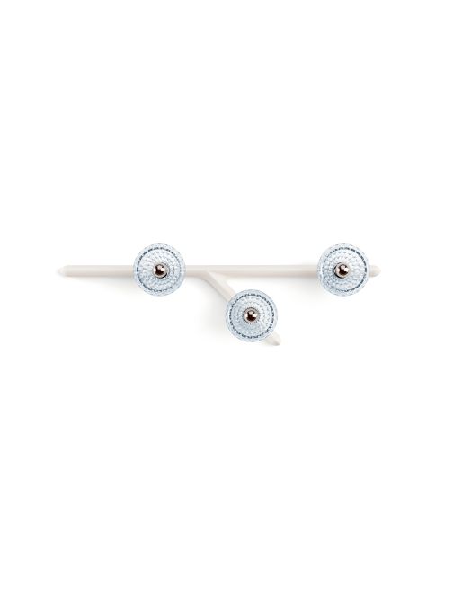 3-FLAMMIGE WANDLEUCHTE HOLZ WEISS, RECHTS