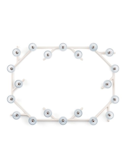 20-FLAMMIGE WANDLEUCHTE HOLZ WEISS, OVAL