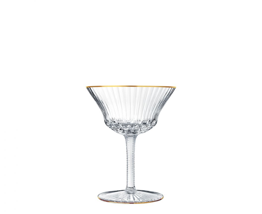 Gold rim glass cups (2)