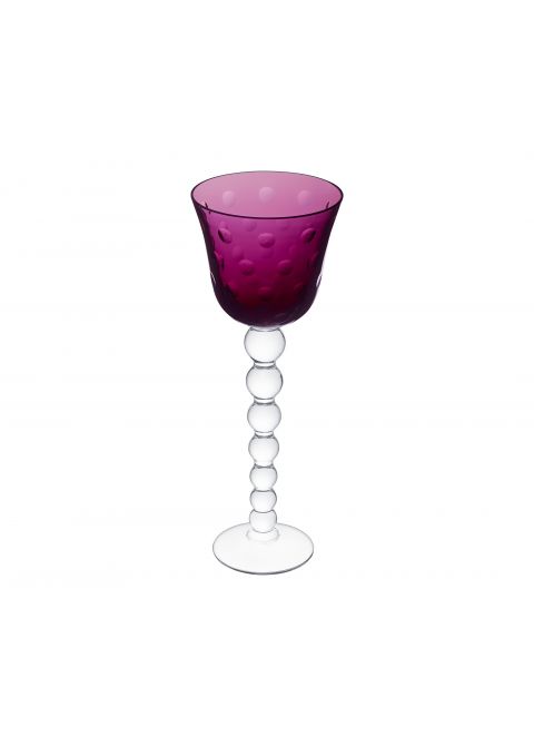 Amethyst Bubble Glass Highball