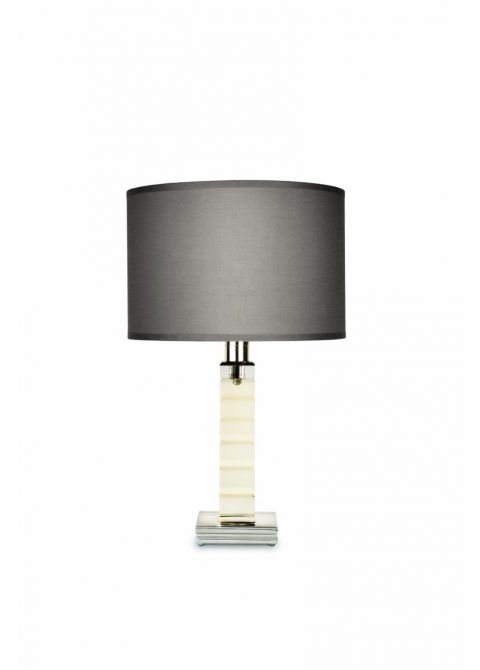 FLANNEL GREY LAMPSHADE TABLE LAMP