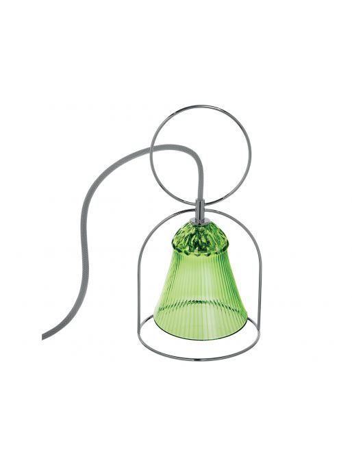 CHARTREUSE-GREEN TABLE LAMP