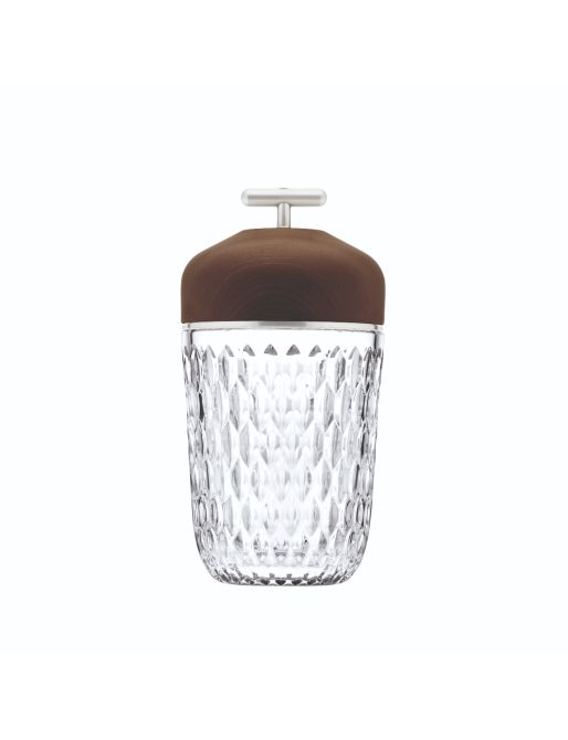 DARK WOOD PORTABLE LAMP