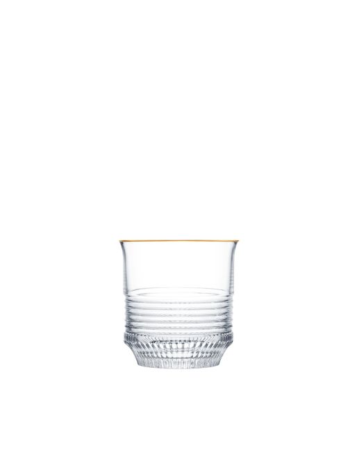 MEDIUM CYLINDRICAL TUMBLER GOLD RIM