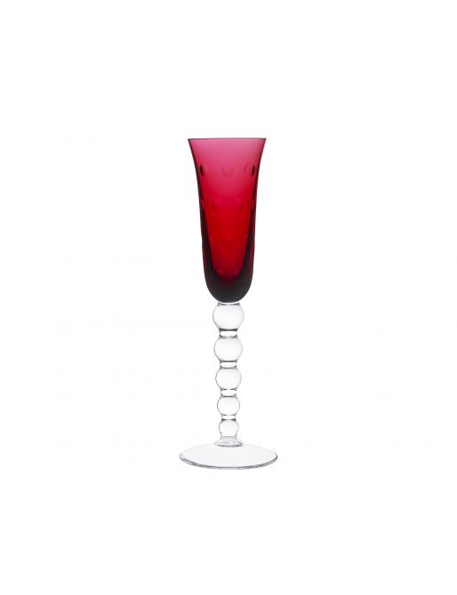 RED CHAMPAGNE FLUTE