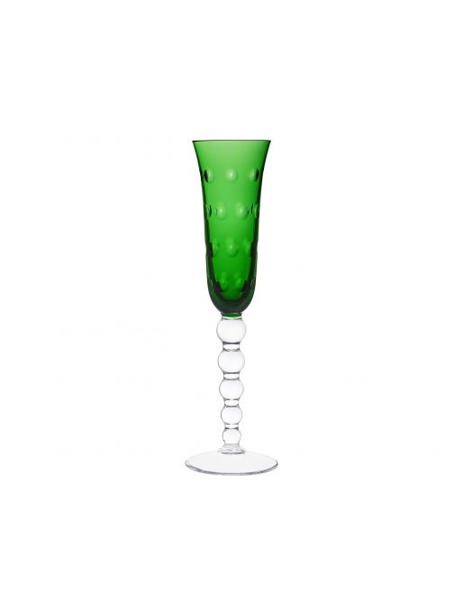 GREEN CHAMPAGNE FLUTE