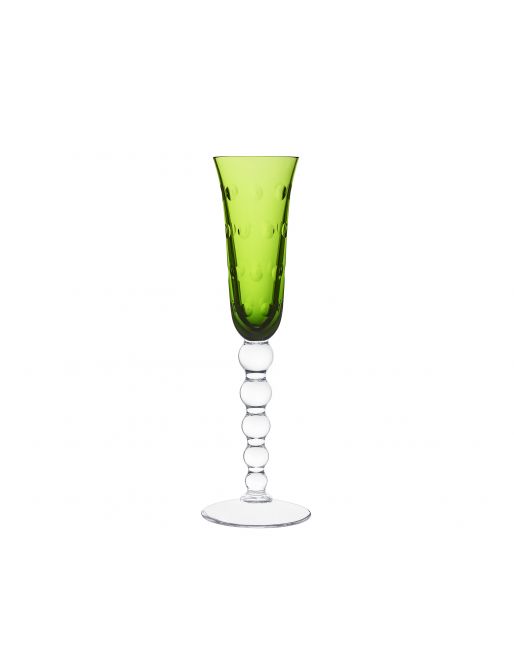 CHARTREUSE-GREEN CHAMPAGNE FLUTE