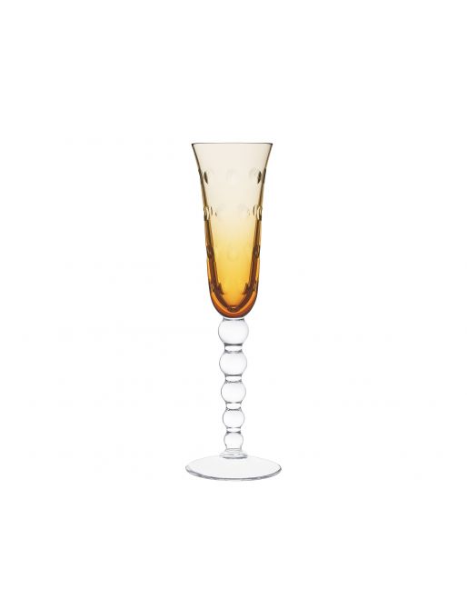 AMBER CHAMPAGNE FLUTE