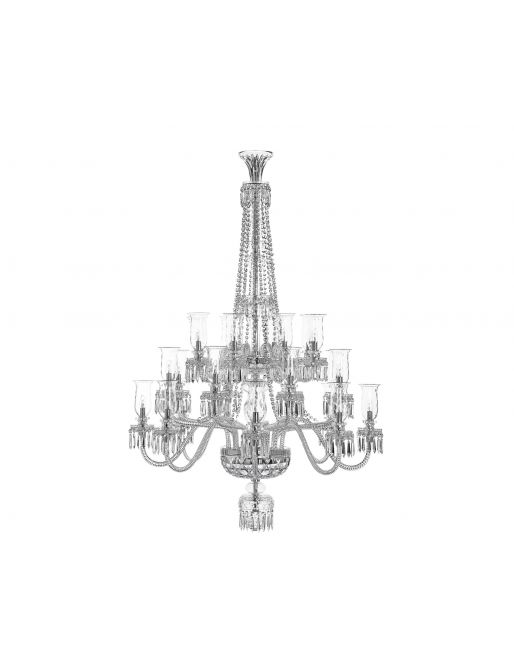 LUSTRE LONG 24 LUMIERES VERRINES MARY