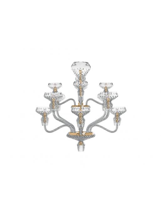 12-LIGHT GOLDEN FINISH CHANDELIER