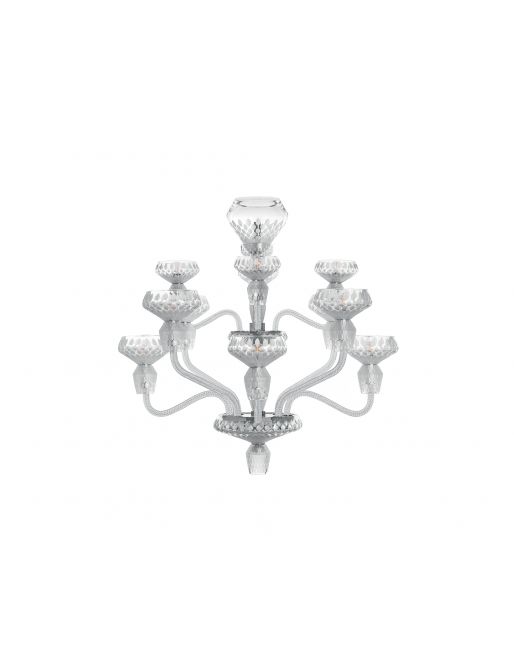 12-LIGHT SATIN-FINISHED CHROME-PLATED FINISH CHANDELIER