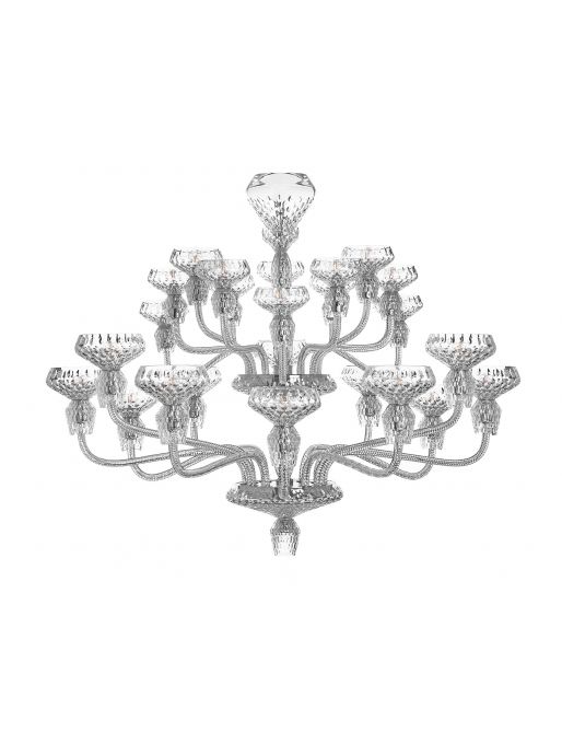 24-LIGHT CHROME-PLATED FINISH CHANDELIER