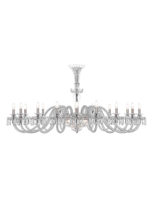 16-LIGHT OVAL CHANDELIER LIGHTED BOWL