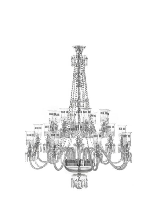 24-LIGHT CHANDELIER PLATINIUM DECOR