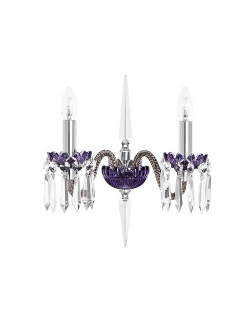 2-LIGHT FLANNEL-GREY PURPLE SCONCE