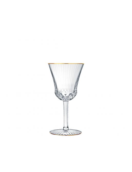 WINE GLASS #3 GOLD RIM