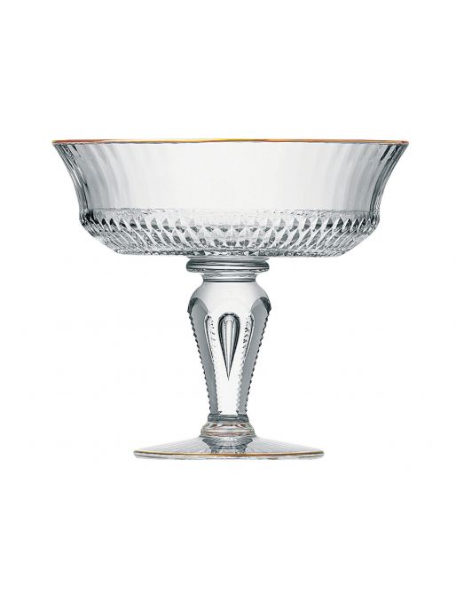 FOOTED BOWL GOLD RIM