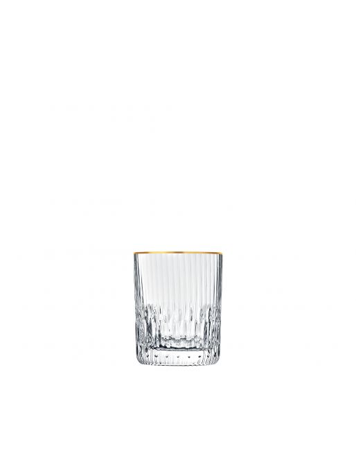 SMALL CYLINDRICAL TUMBLER GOLD RIM