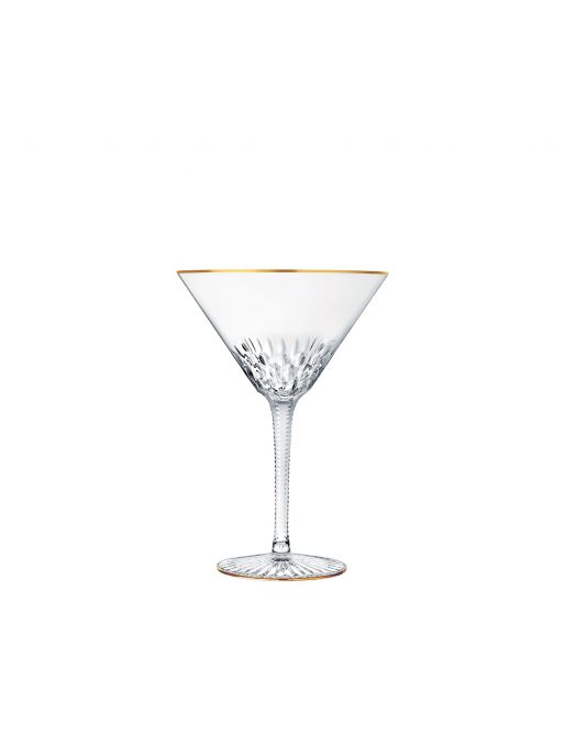 COCKTAIL GLASS GOLD RIM