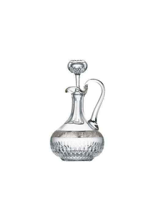 WINE DECANTER WITH A HANDLE PLATINUM