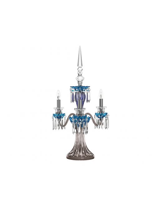 3-LIGHT SKY-BLUE DARK-BLUE FLANNEL-GREY CANDELABRA