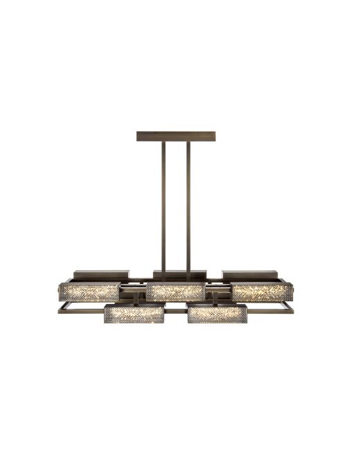 10-LIGHT BRONZE FINISH CHANDELIER